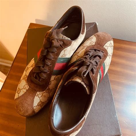 gucci shoes with gucci written on the back|authentic gucci shoes for sale.